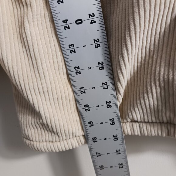 Blair, Medium, Creamy Tan Corduroy Chore Coat, Barn Coat, Sherpa Lined, Button - Picture 15 of 16